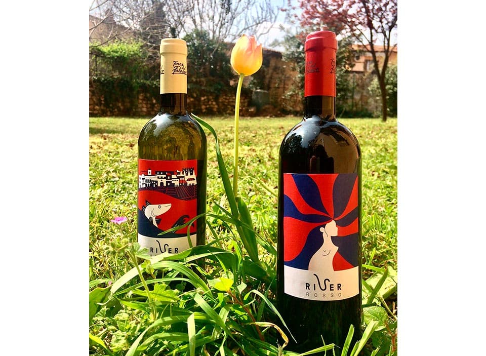 River 2018 wine label